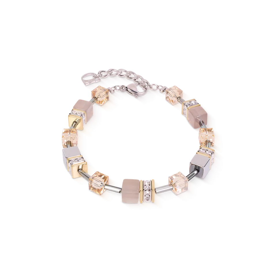 coeur-de-lion-geocube-armband-achat-h-matit-grau-gold-18-5-cm image 1