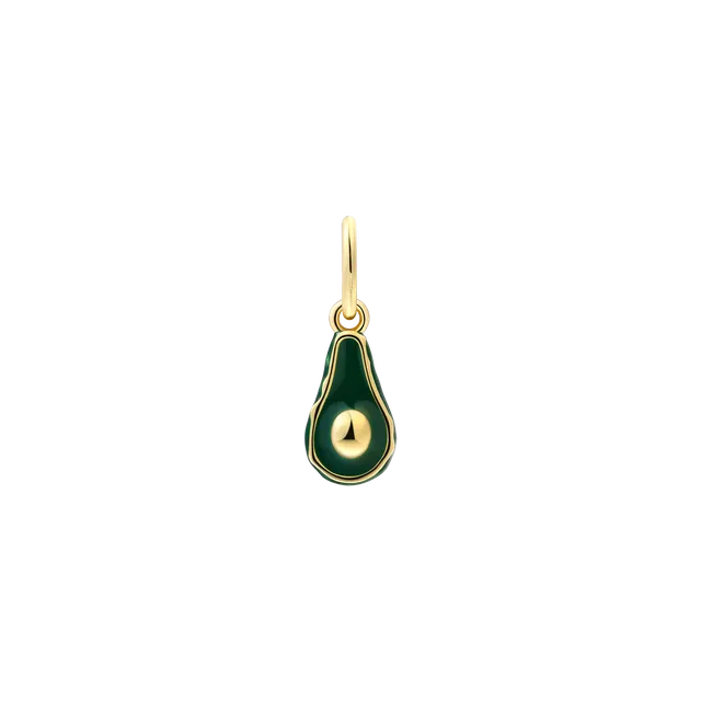 xenox-avocado-charm-925-sterlingsilber-18k-vergoldung image 1