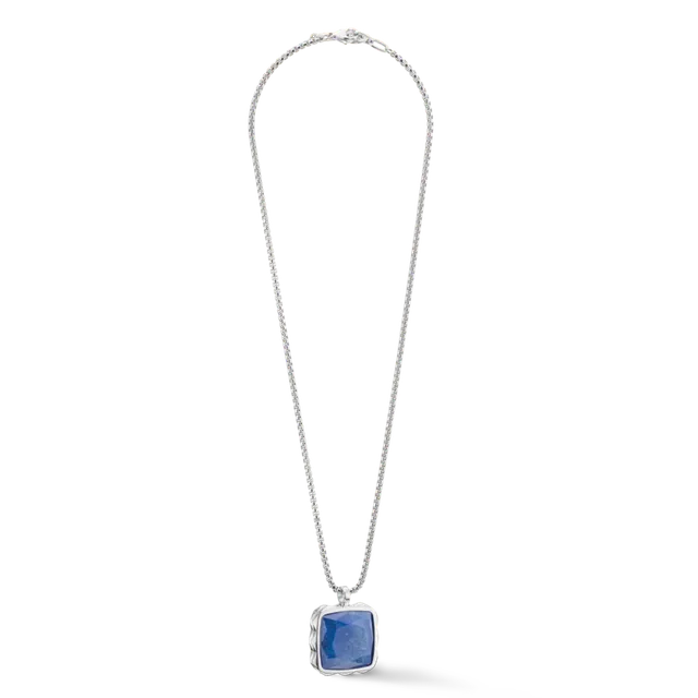coeur-de-lion-halskette-amulett-spikes-square-aventurin-silber-blau image 1