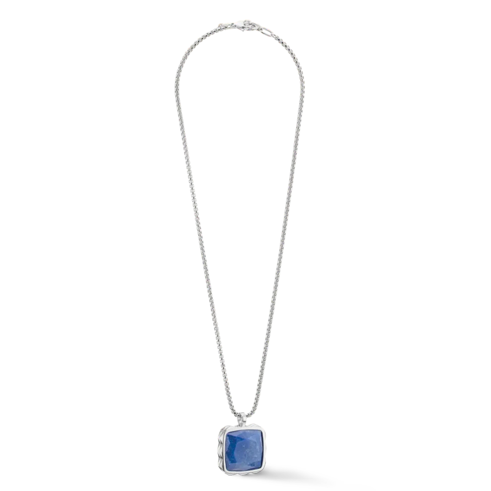 coeur-de-lion-halskette-amulett-spikes-square-aventurin-silber-blau image 1