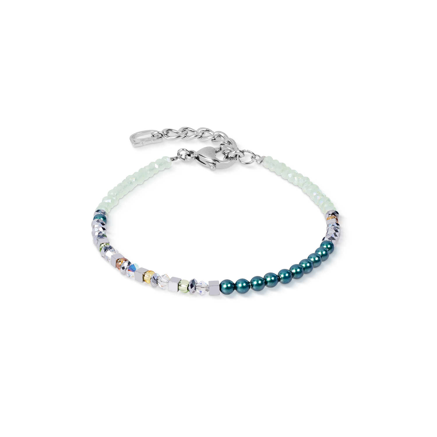 coeur-de-lion-armband-fusion-offset-graphic-gr-n-petrol-3-mm image 1