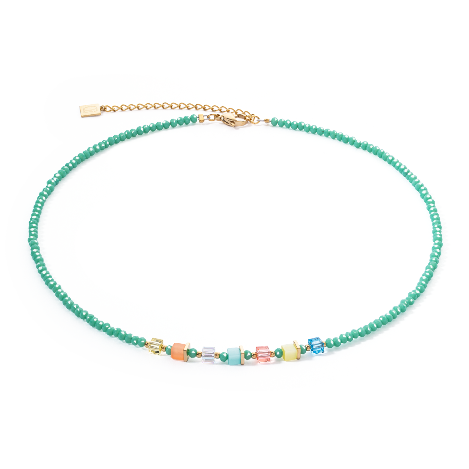 coeur-de-lion-joyful-colours-halskette-gr-n-multicolor-gold image 1