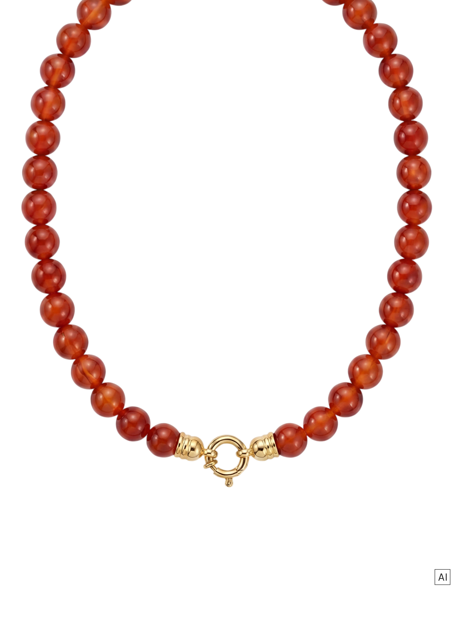 purelei-roter-achat-charm-kette-perlenkette-aus-echtem-achat-mit-charm-karabiner image 1