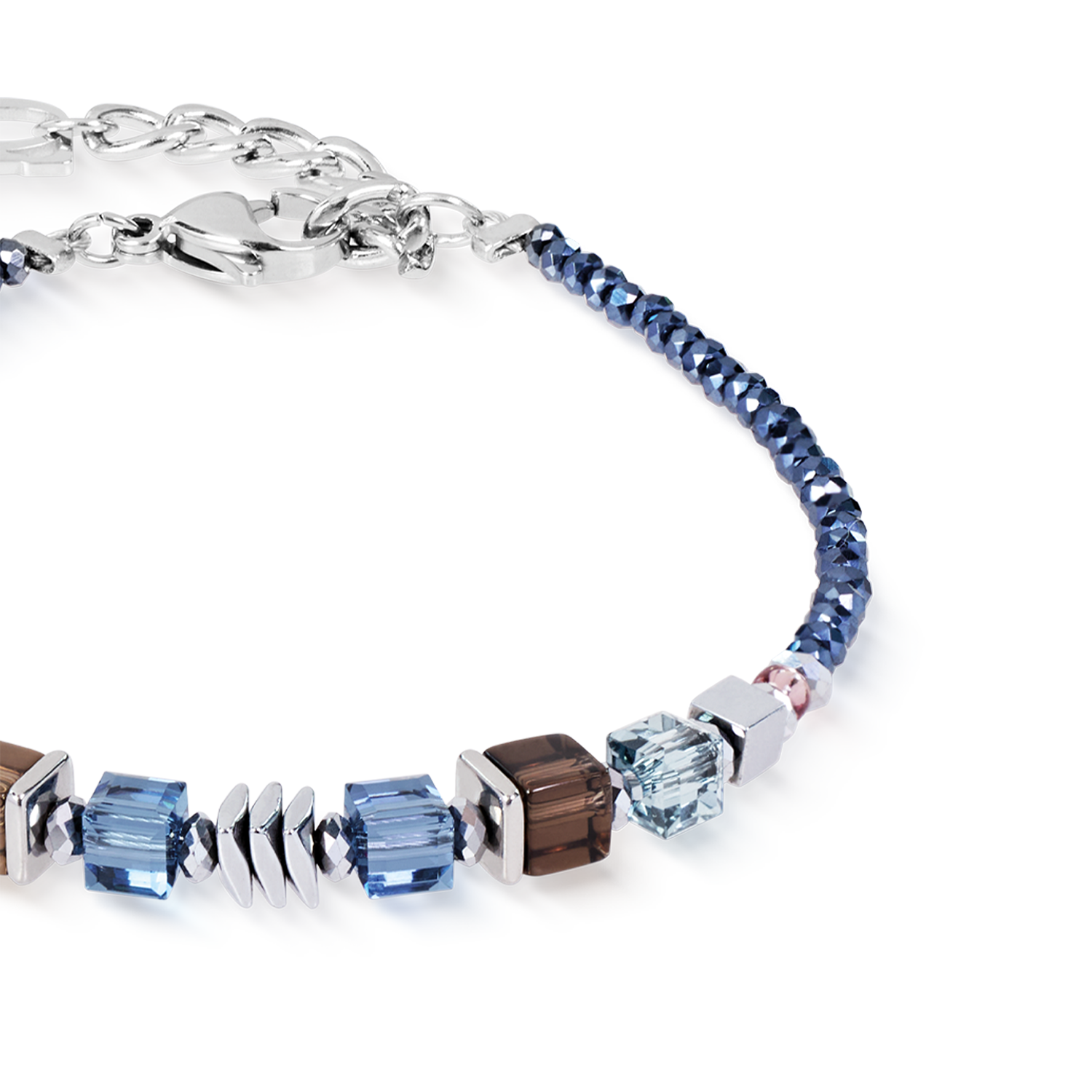 coeur-de-lion-geocube-armband-wave-cube-flow-silber-blau image 2