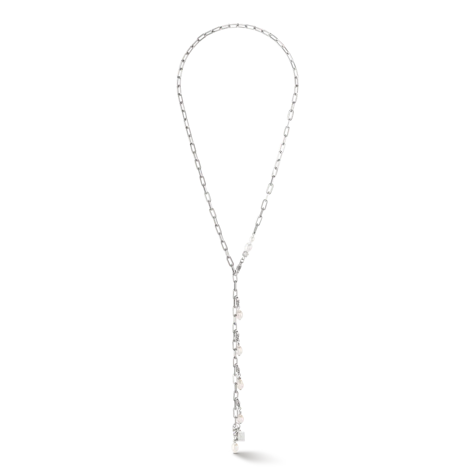 coeur-de-lion-halskette-modern-chain-s-wasserperlen-charms-silber image 1