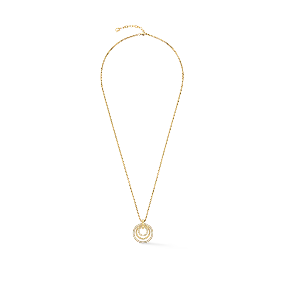 coeur-de-lion-halskette-circle-trio-crystal-gold-75-cm image 1