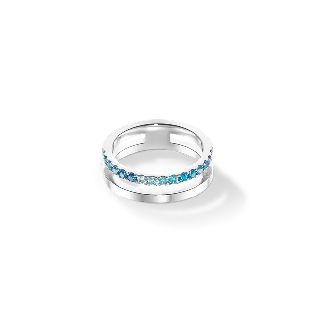 coeur-de-lion-eternal-unity-ring-silber-blau-zirkonia image 1
