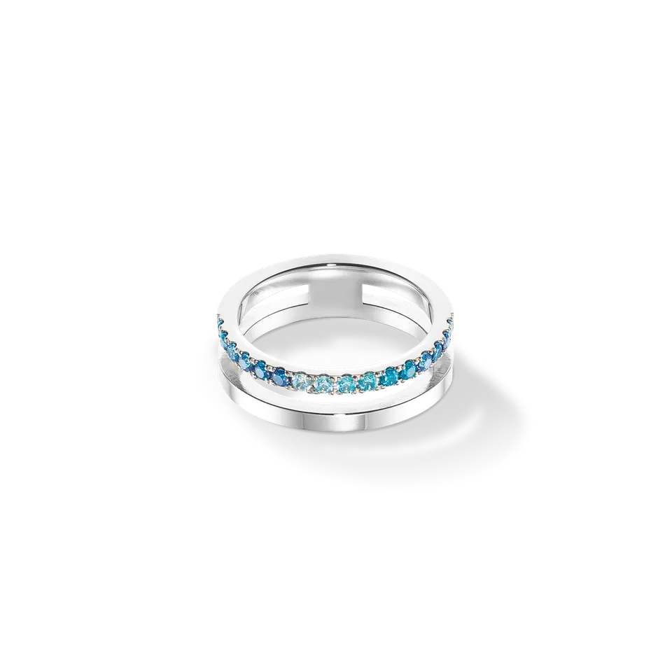 coeur-de-lion-eternal-unity-ring-silber-blau-zirkonia image 1