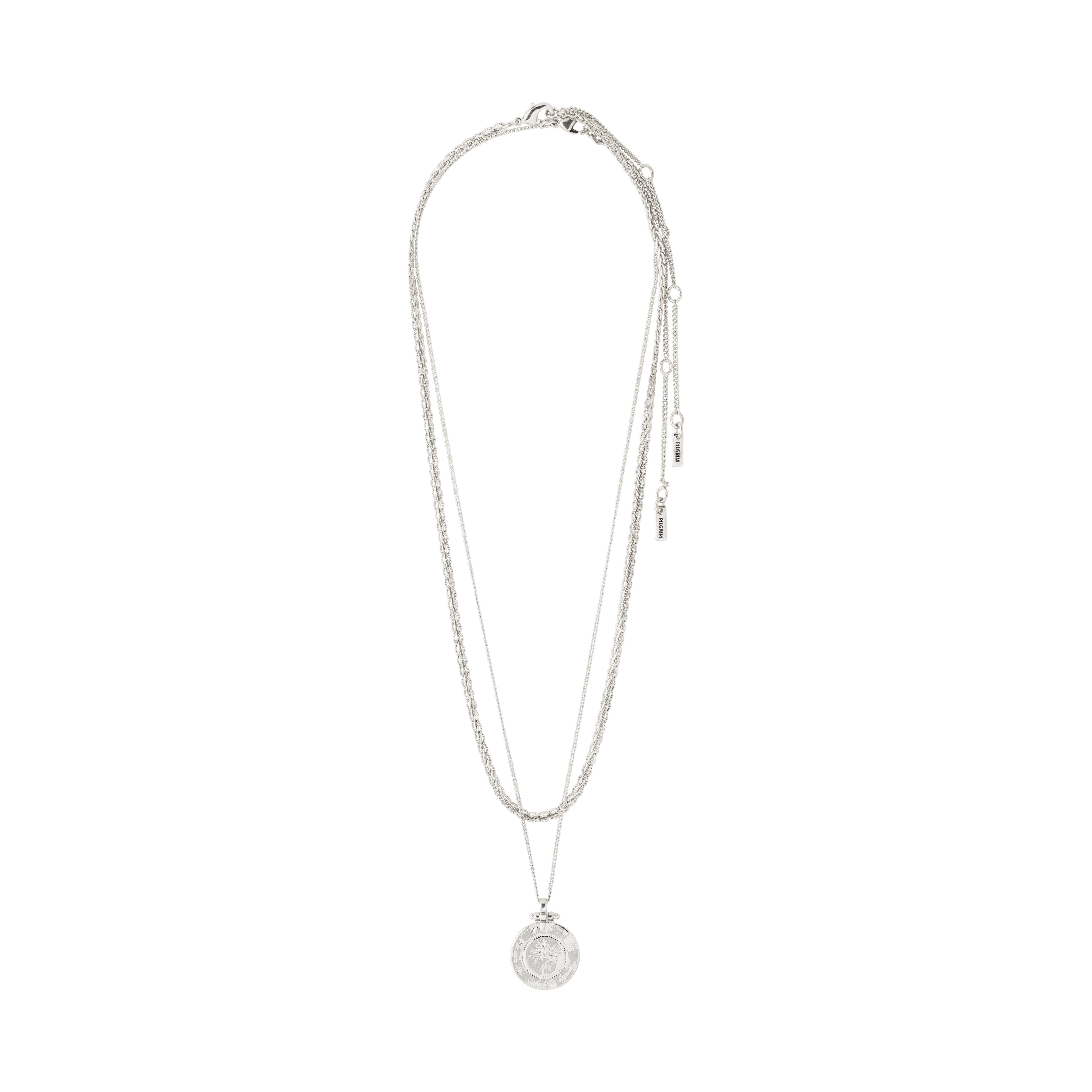 pilgrim-nomad-2-in-1-m-nz-kette-versilbert-layering-set image 4