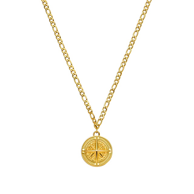 purelei-compass-men-kette-mit-kompass-anh-nger-60-cm image 1