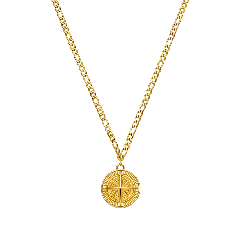 purelei-compass-men-kette-mit-kompass-anh-nger-60-cm image 1