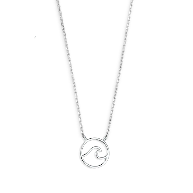 xenox-welle-halskette-925-sterlingsilber-rhodiniert image 1