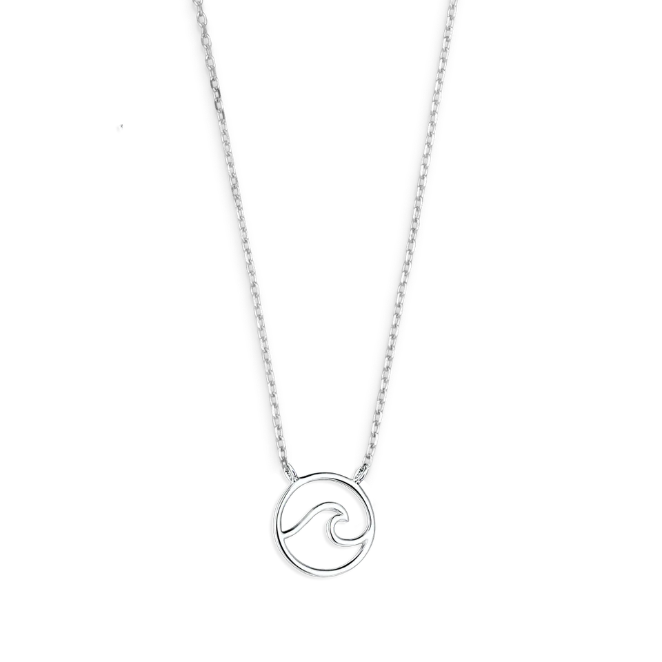 xenox-welle-halskette-925-sterlingsilber-rhodiniert image 1