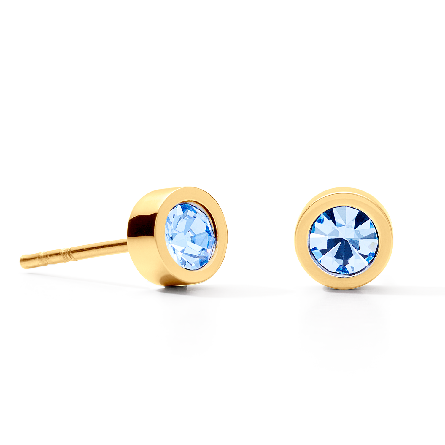 coeur-de-lion-sparkling-dot-ohrstecker-gold-hellblau-kristallglas image 2