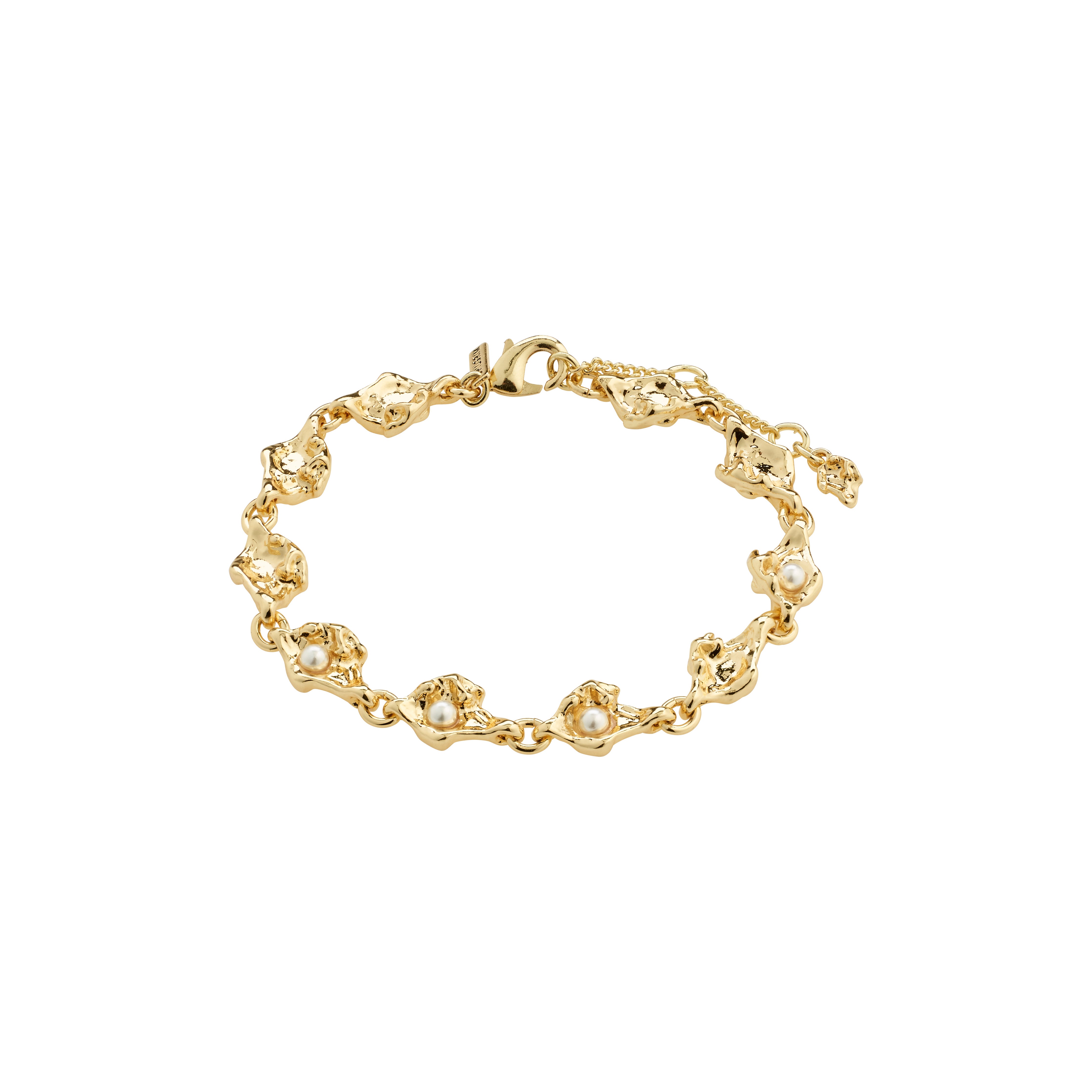 pilgrim-inaya-armband-vergoldet-mit-wei-en-glasperlen image 1