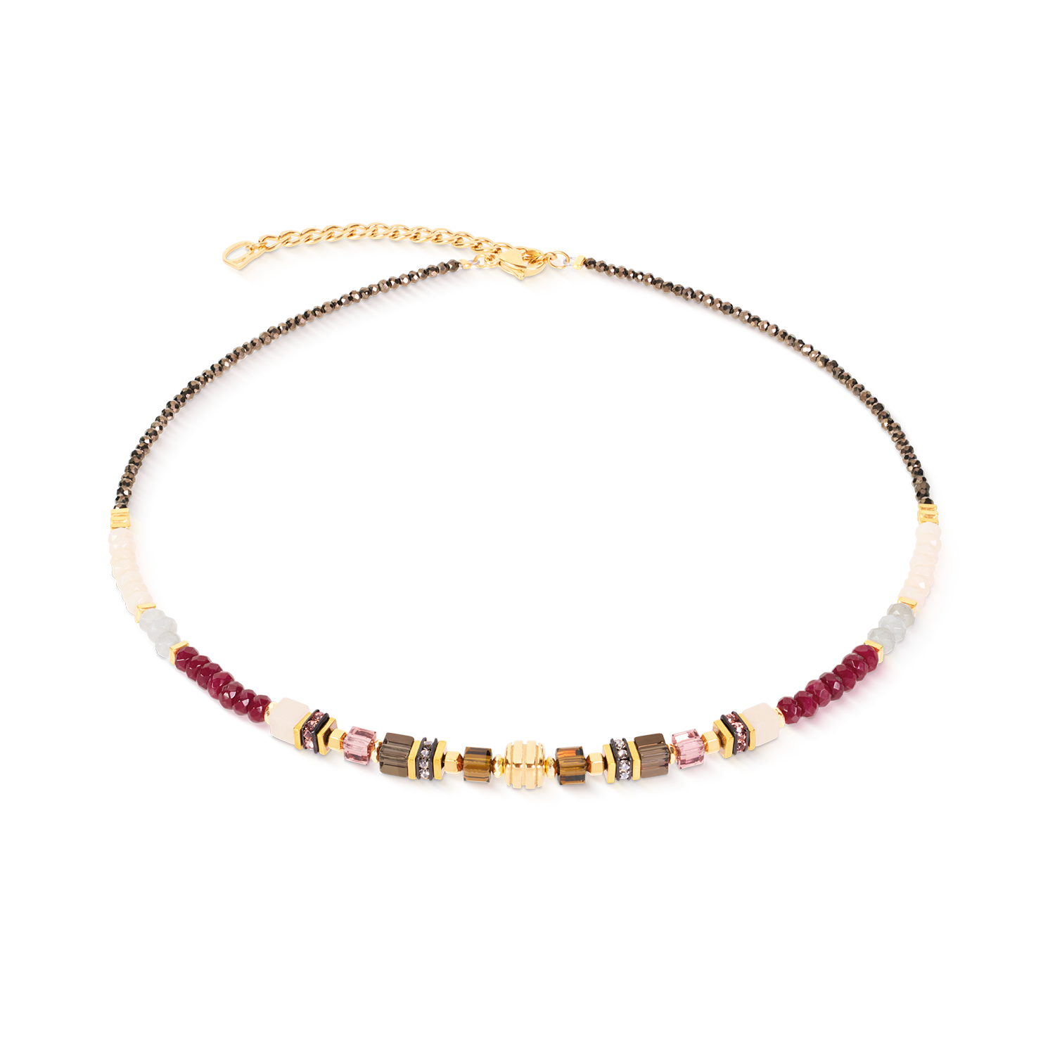 coeur-de-lion-geocube-precious-grace-halskette-rose-smoke-42-cm-6-cm image 1