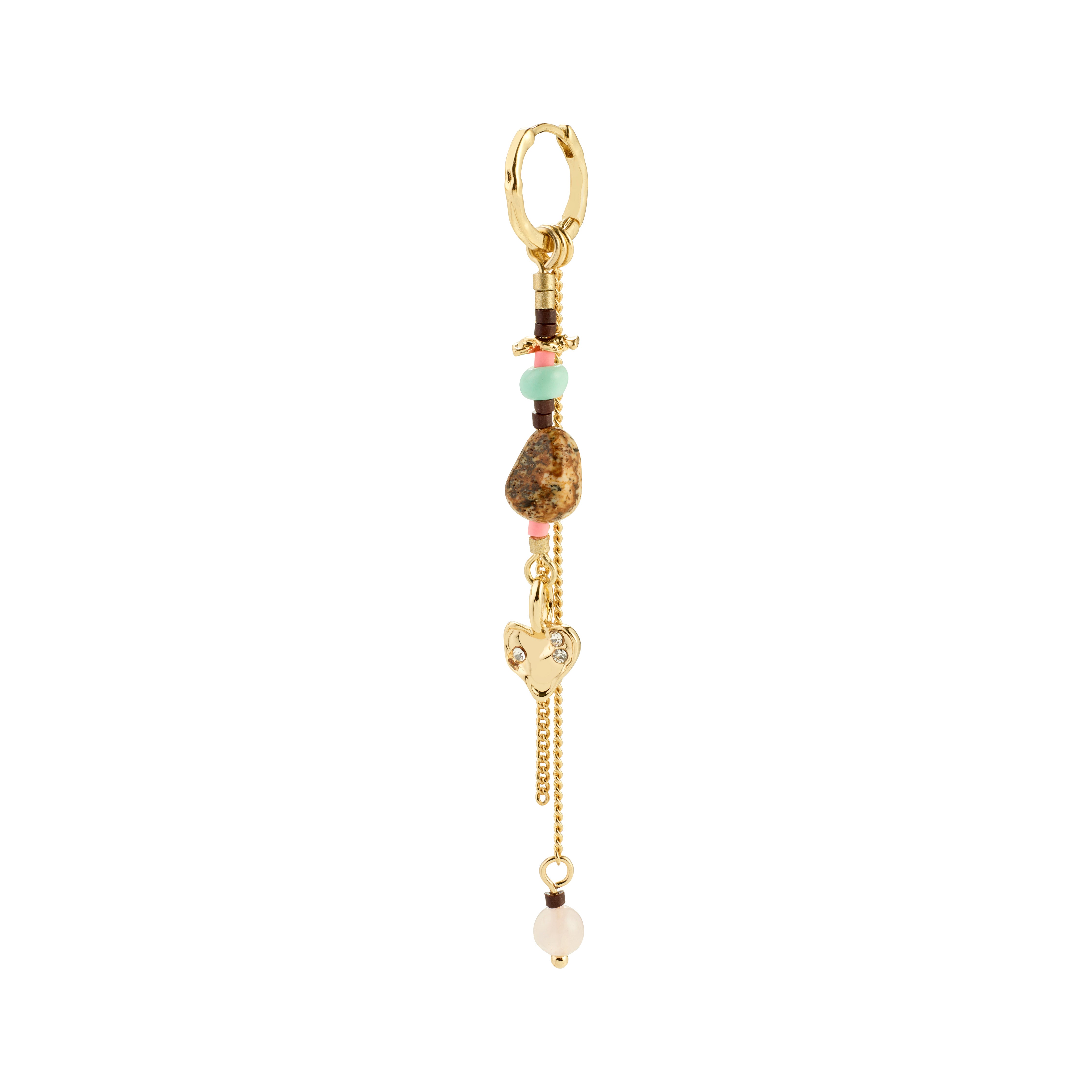 pilgrim-finley-single-ohrring-gold-plated-boho-creole-mit-anh-nger image 1
