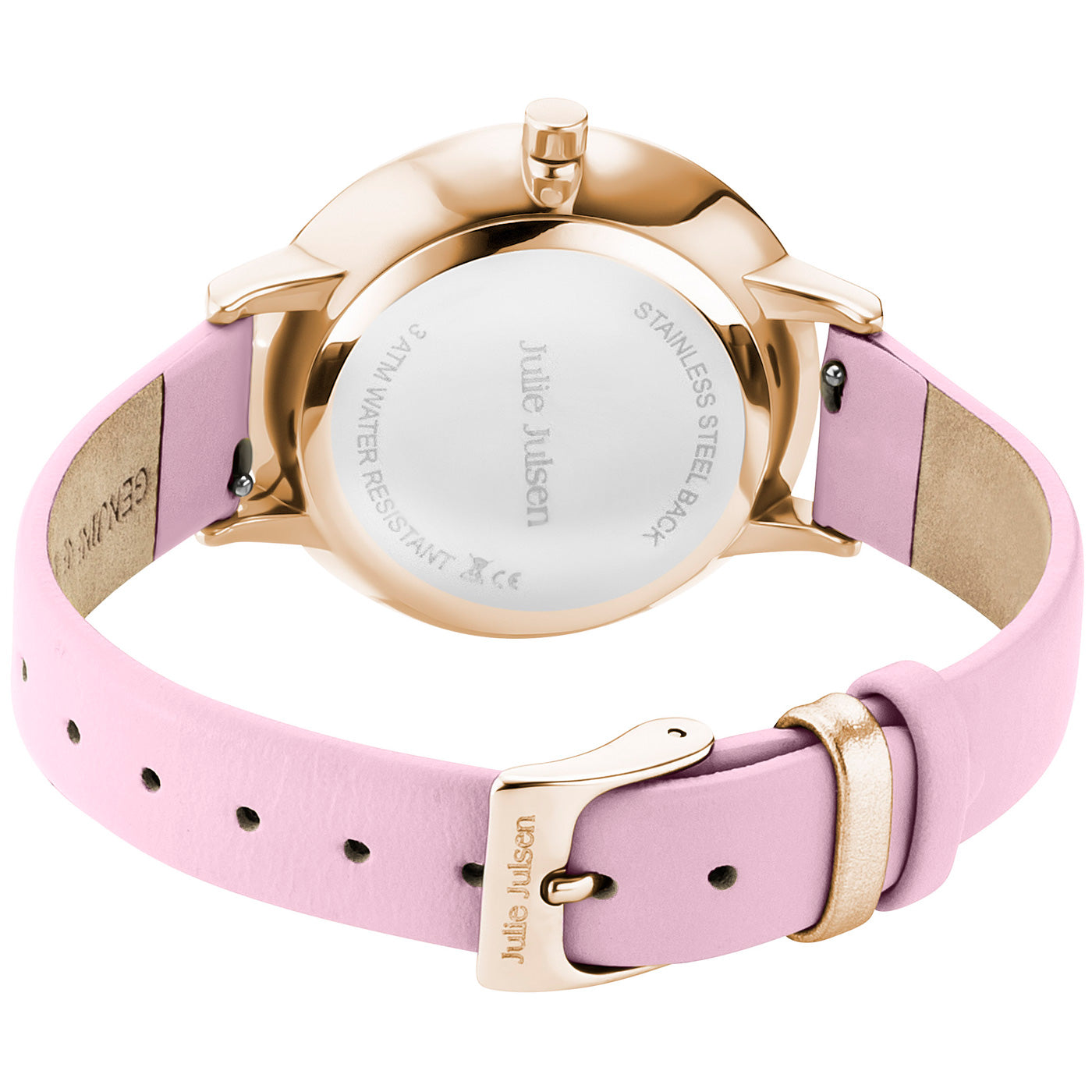 julie-julsen-damenarmbanduhr-little-second-ros-vergoldet-mit-rosa-lederband image 4