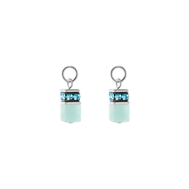 coeur-de-lion-ear-me-up-charm-geocube-silber-aqua-1-8-cm image 1
