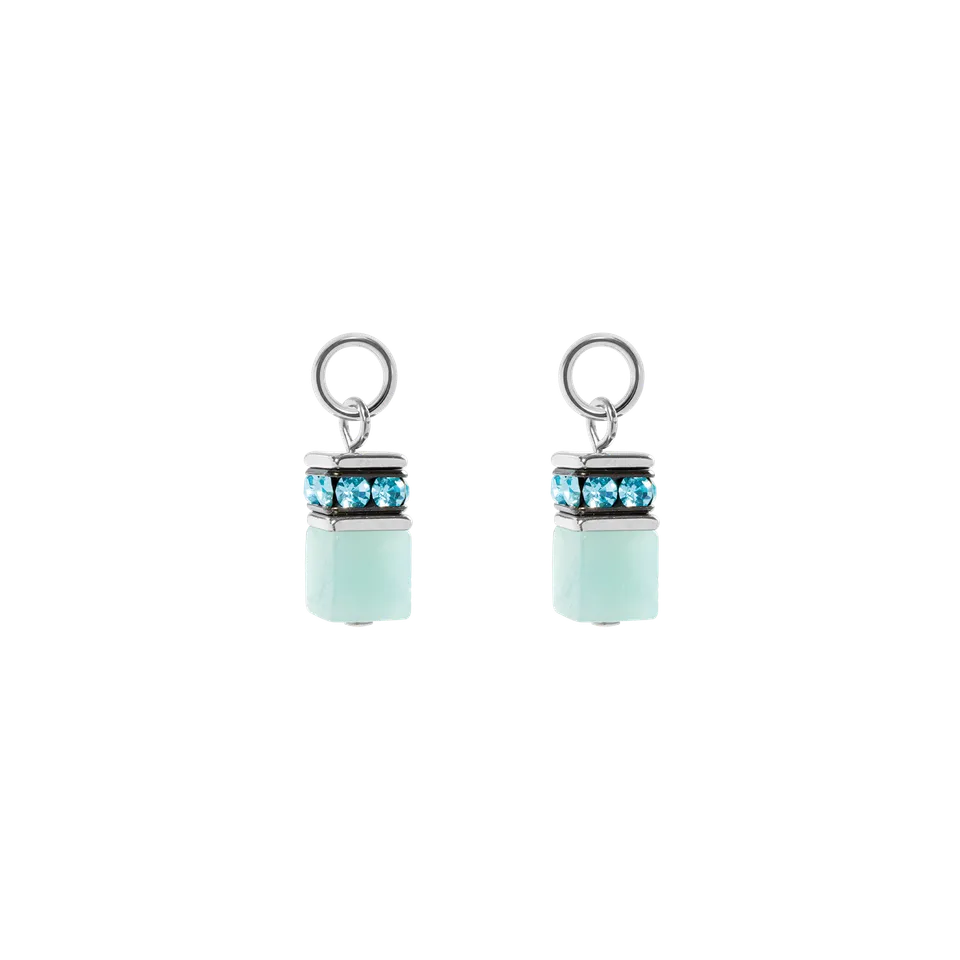coeur-de-lion-ear-me-up-charm-geocube-silber-aqua-1-8-cm image 1