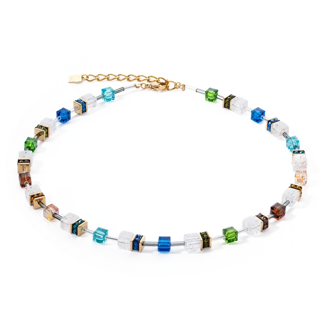 coeur-de-lion-geocube-iconic-nature-halskette-multi-color-gold image 1