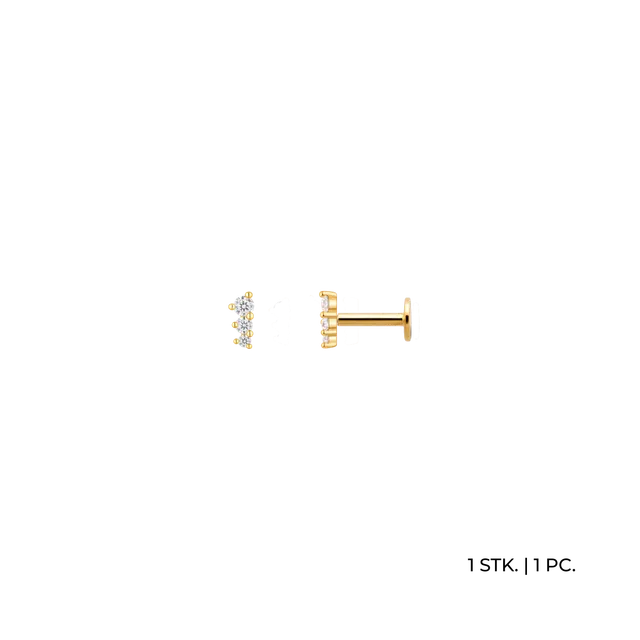 xenox-fine-lumi-piercing-585-gelbgold-mit-zirkonia image 1