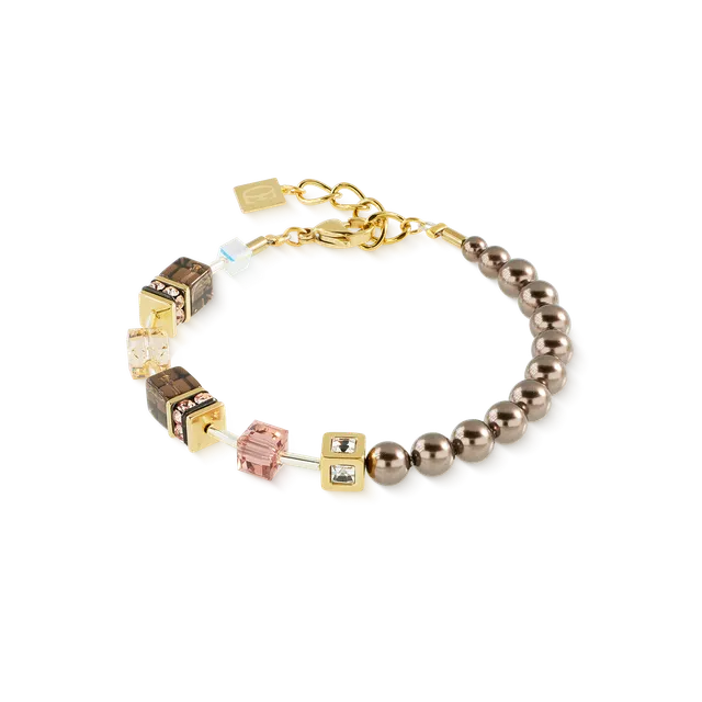 coeur-de-lion-geocube-precious-fusion-pearls-armband-mocha-mousse image 1