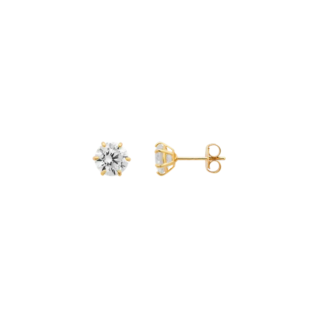 xenox-fine-krappe-midi-ohrringe-585-gelbgold-mit-5-mm-zirkonia image 1