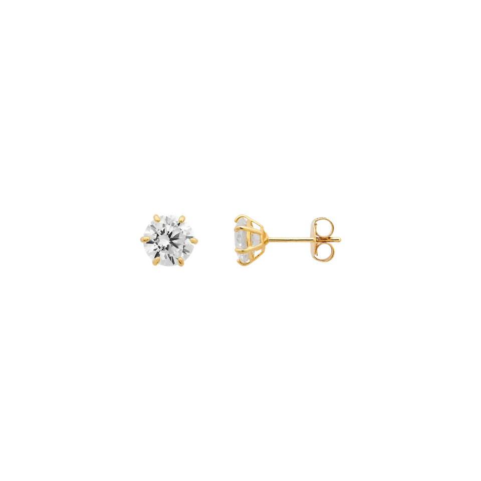 xenox-fine-krappe-midi-ohrringe-585-gelbgold-mit-5-mm-zirkonia image 1