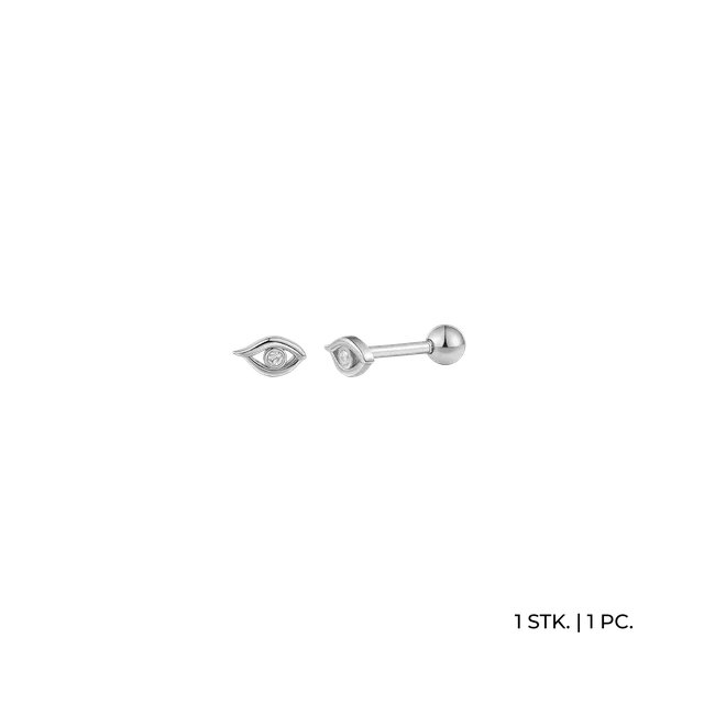 xenox-piercing-auge-925-sterlingsilber-rhodiniert-mit-zirkonia image 1