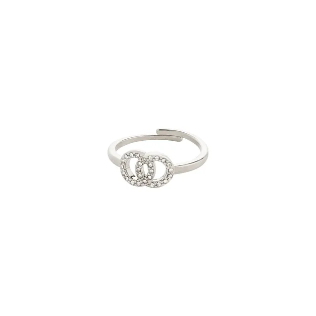 pilgrim-lulu-halos-stapel-ring-versilbert-mit-kristallen image 1