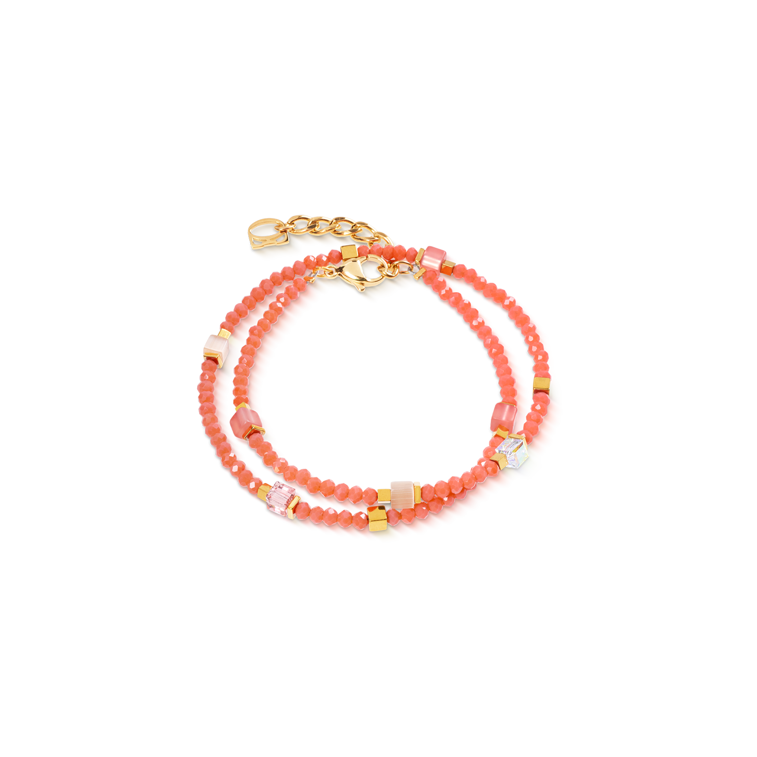 coeur-de-lion-joyful-colours-flex-armband-gold-orange image 1