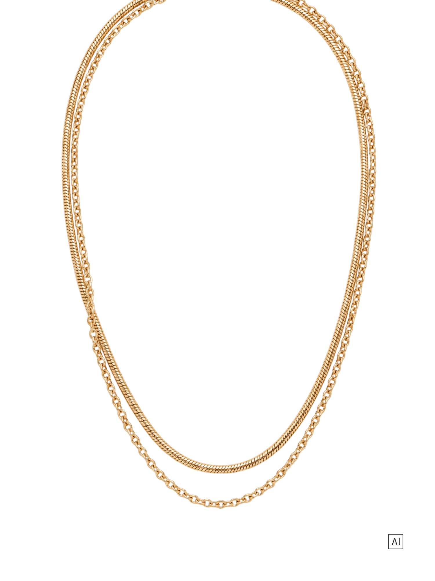 purelei-mix-chain-kette-2-in-1-layering-verstellbar-edelstahl image 1