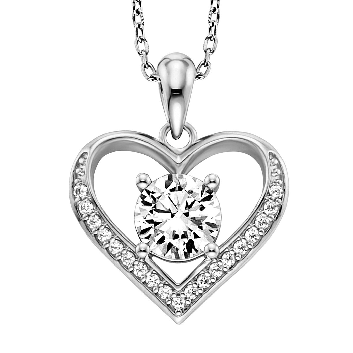 julie-julsen-kette-mit-anh-nger-heart-silber-rhodiniert-mit-20-wei-en-zirkonia image 3