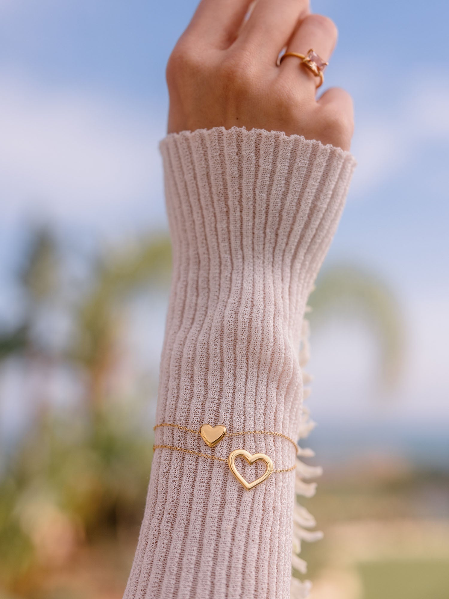 purelei-radiant-love-armband-set-2er-herz-armband-set-in-gold-ros-gold-silber image 4