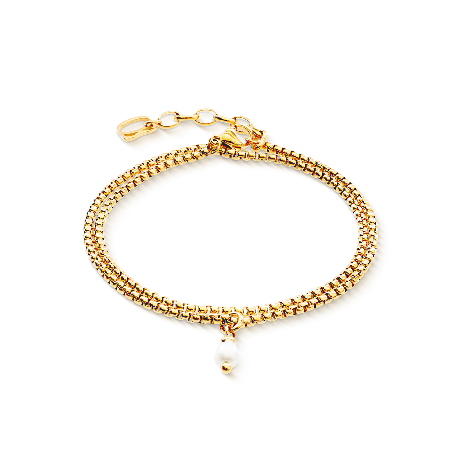 coeur-de-lion-serene-knot-chain-armband-gold-mit-s-wasserperle image 1