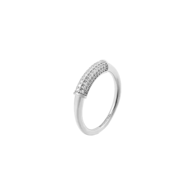 xenox-curve-ring-925-sterlingsilber-rhodiniert-mit-zirkonia-besatz image 1