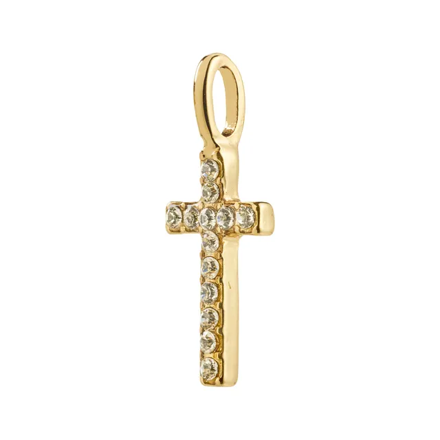 pilgrim-charm-mini-kreuz-anh-nger-goldplattiert-mit-kristallen image 1