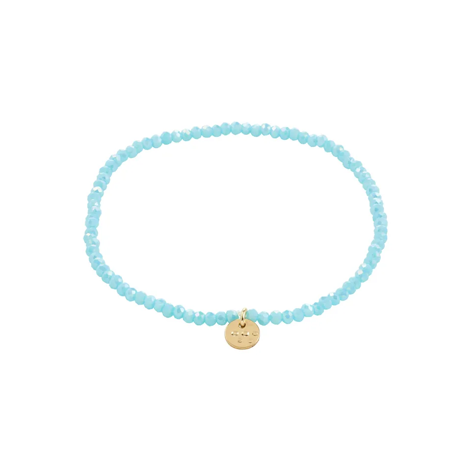 pilgrim-indie-armband-himmelblau-goldplattiert-glasperlen-armband-17-cm image 1