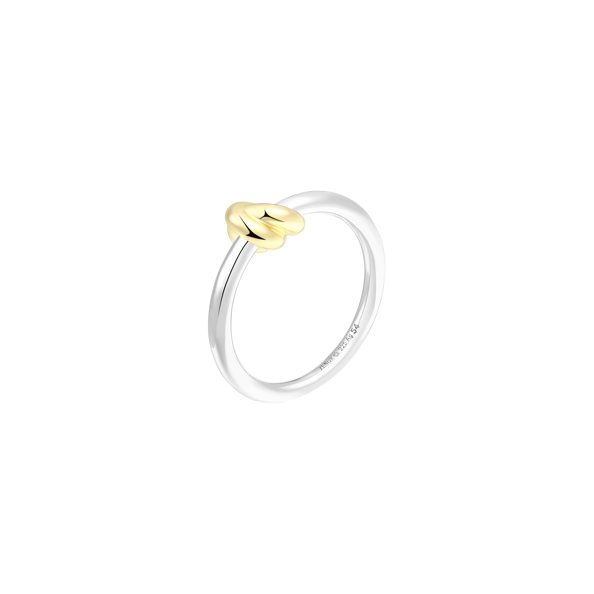 xenox-knotknot-ring-925-sterlingsilber-18k-vergoldet-bicolor image 1