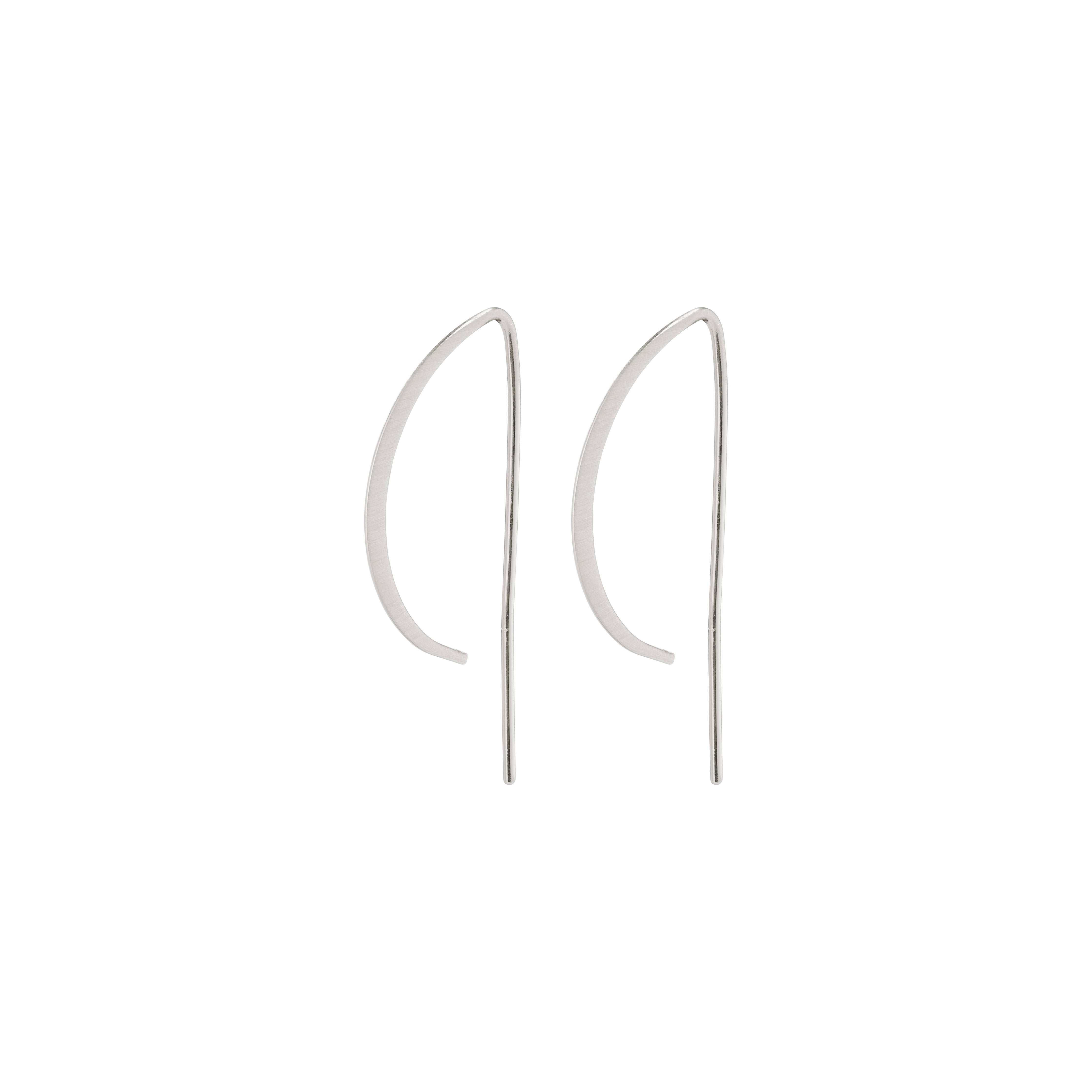 pilgrim-peony-ohrringe-versilbert-grafisch-minimalistisch image 1