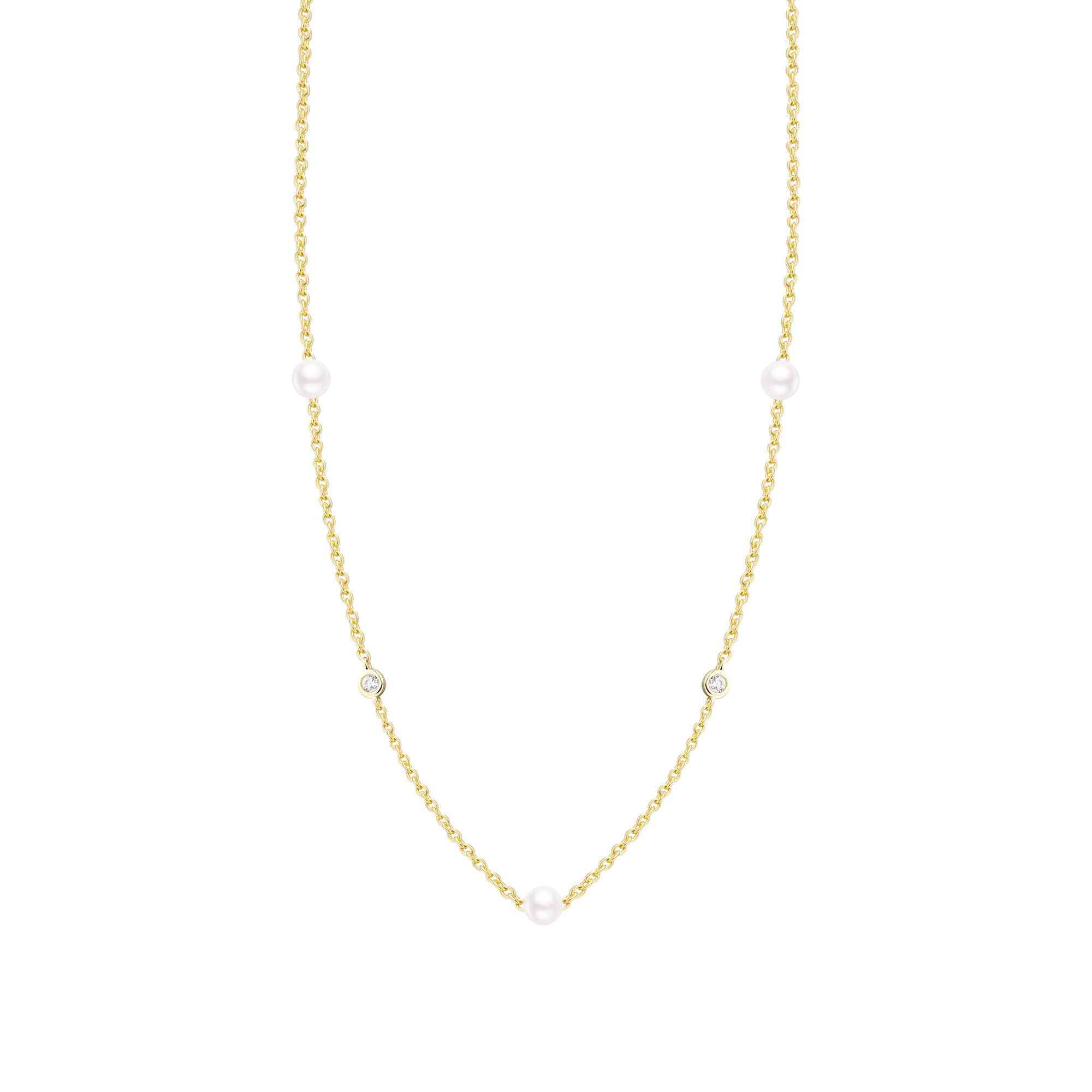 xenox-pearl-sea-halskette-925-sterlingsilber-18k-vergoldung-perlen-zirkonia image 1