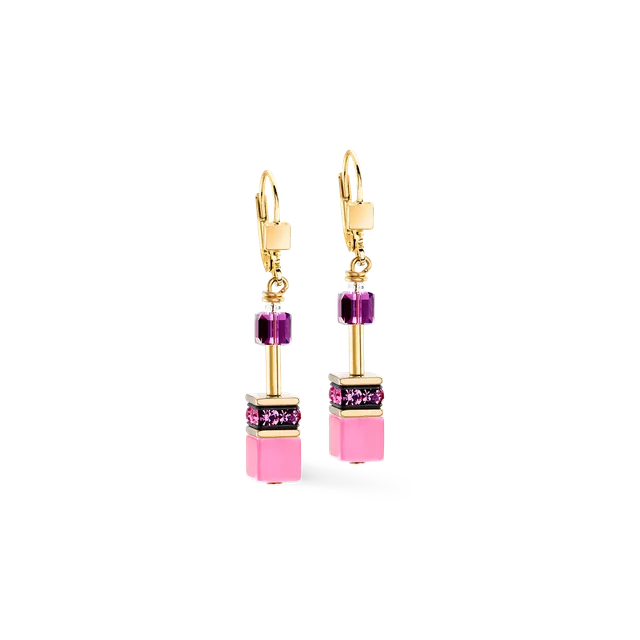 coeur-de-lion-geocube-iconic-ohrringe-rosa-flieder image 1