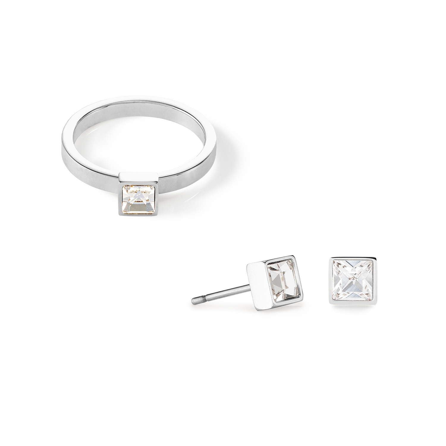 coeur-de-lion-brilliant-square-small-ohrringe-silber-kristall image 3