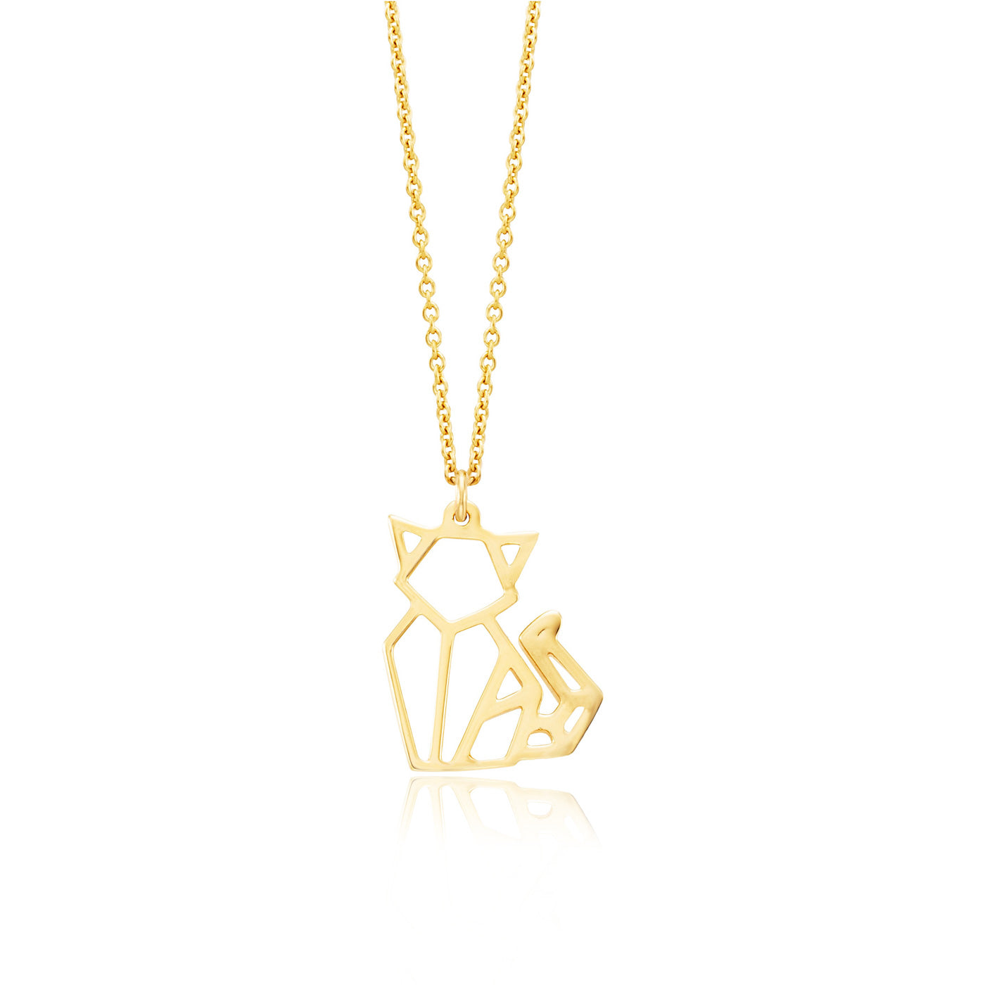julie-julsen-katze-kette-mit-anh-nger-origami-vergoldet image 1