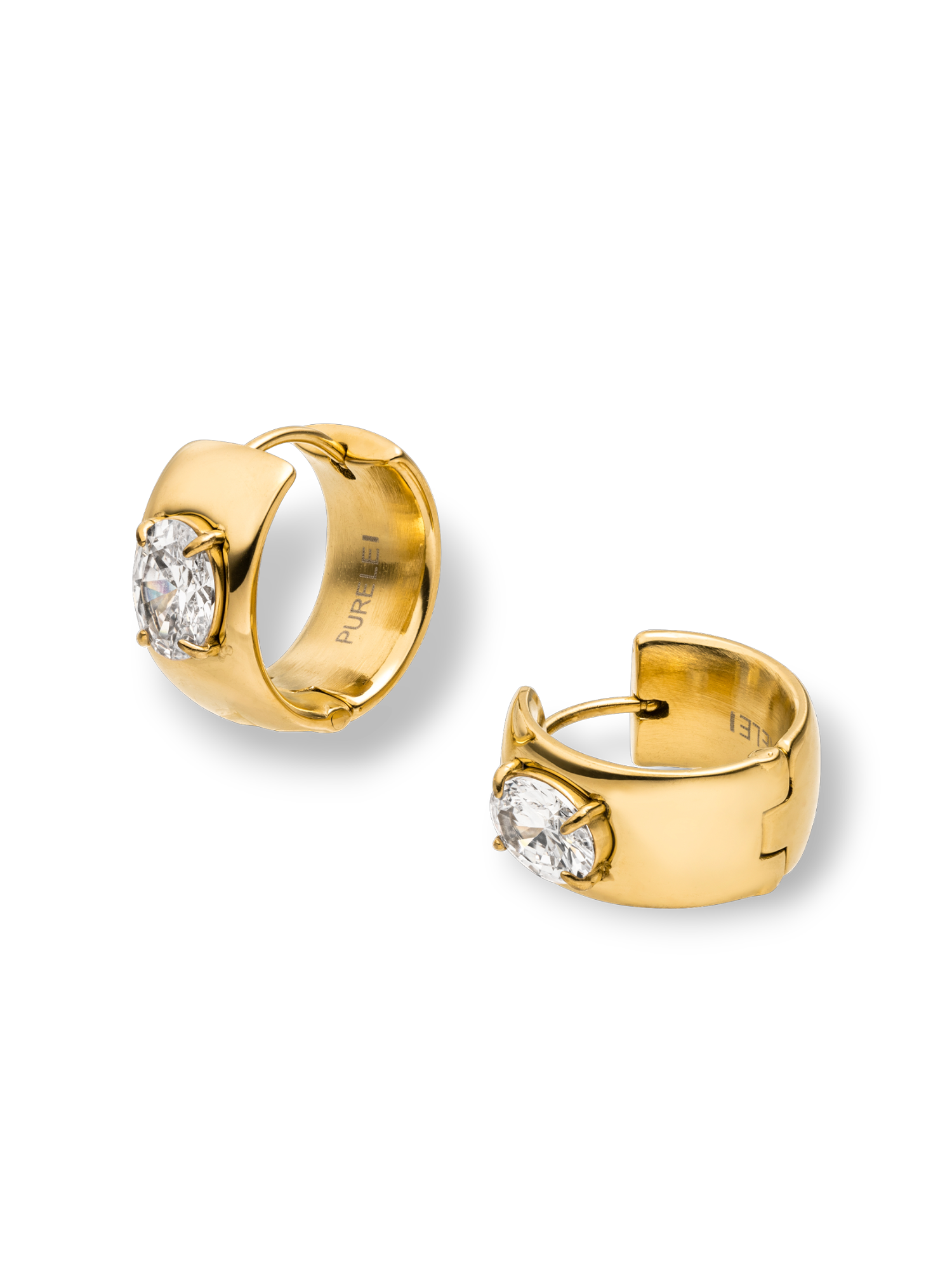 purelei-glam-ohrringe-creolen-mit-zirkonia-in-gold-ros-gold-silber image 1