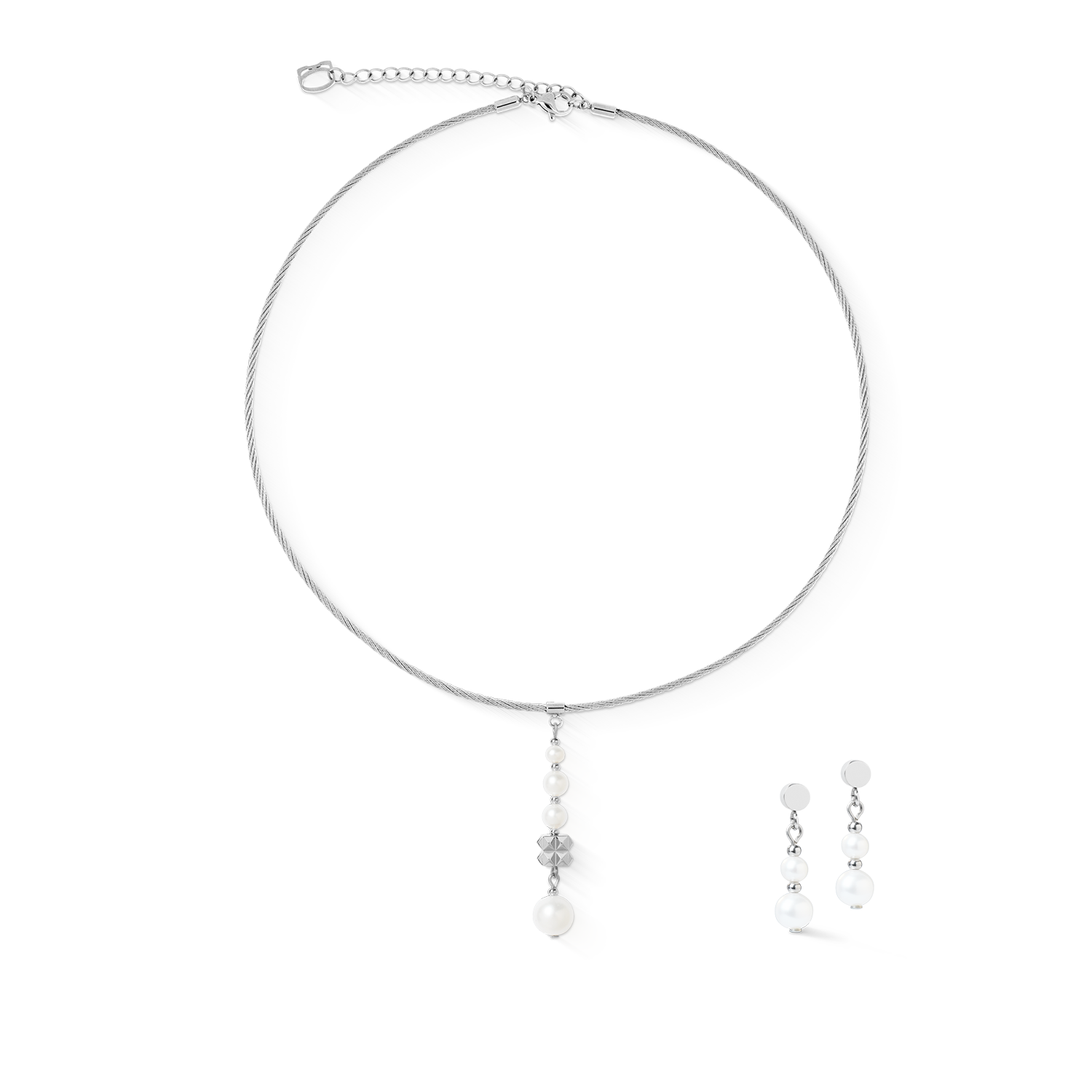 coeur-de-lion-ohrringe-pearl-spikes-drop-silber image 3
