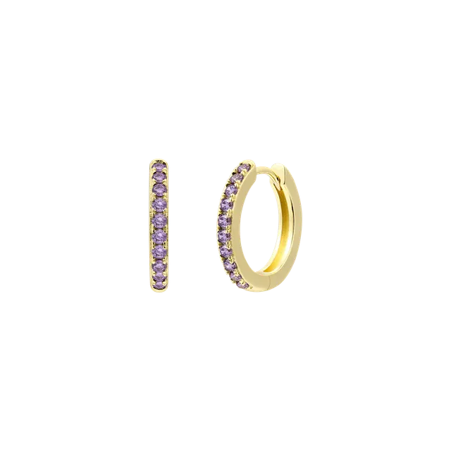 xenox-grace-maxi-creolen-xs91798g-925-sterlingsilber-18k-vergoldet-lila-zirkonia image 1