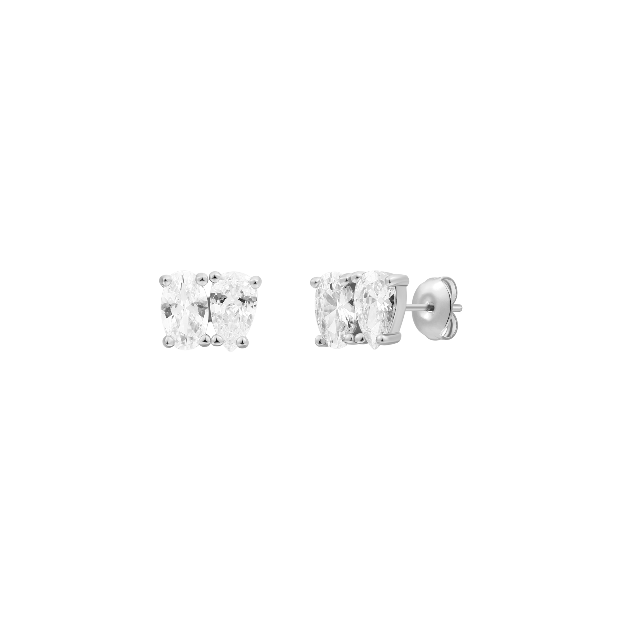 xenox-radiant-duo-ohrstecker-925-sterlingsilber-rhodiniert-mit-zirkonia-oval-tro image 1