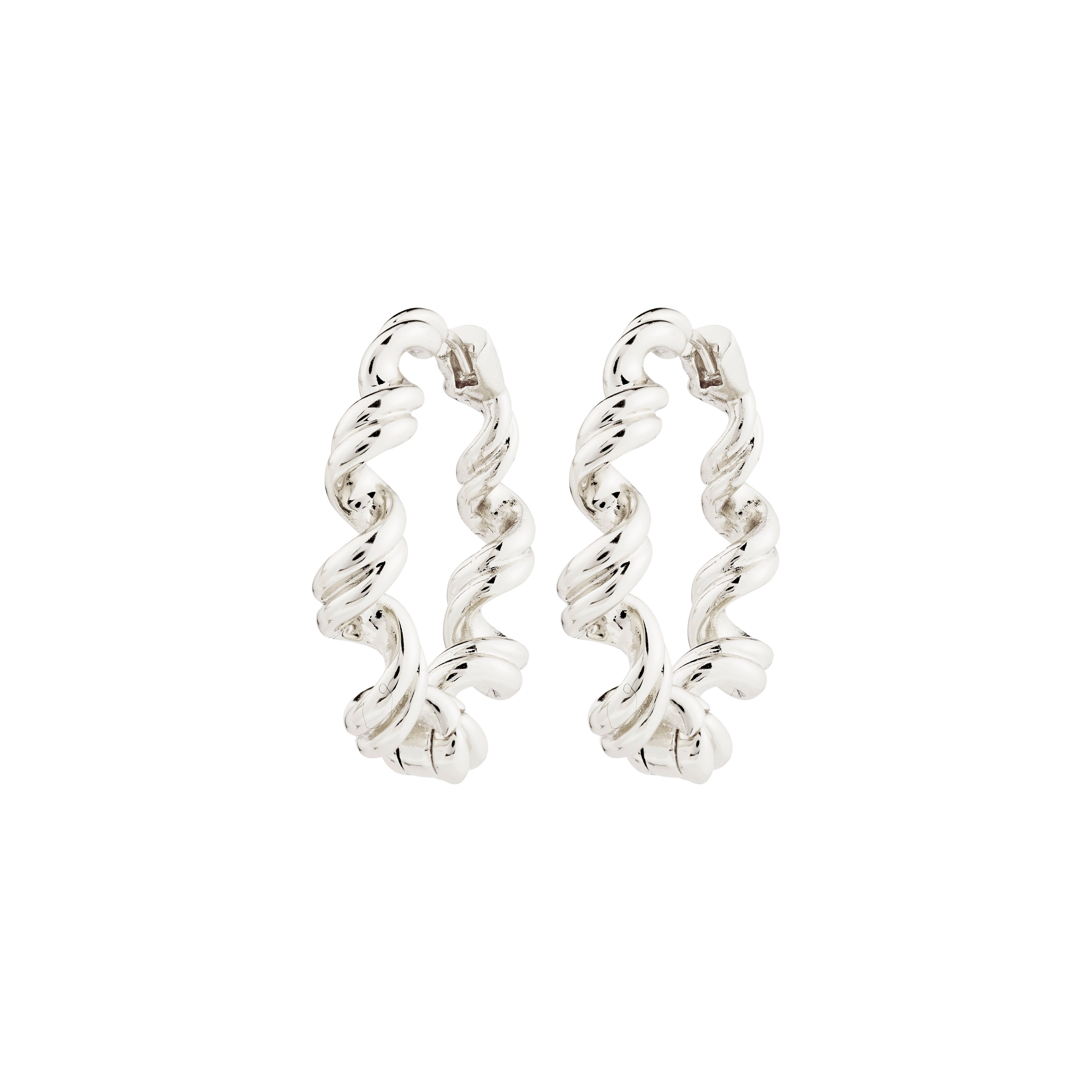pilgrim-larisa-creolen-versilbert-twisted-look image 1